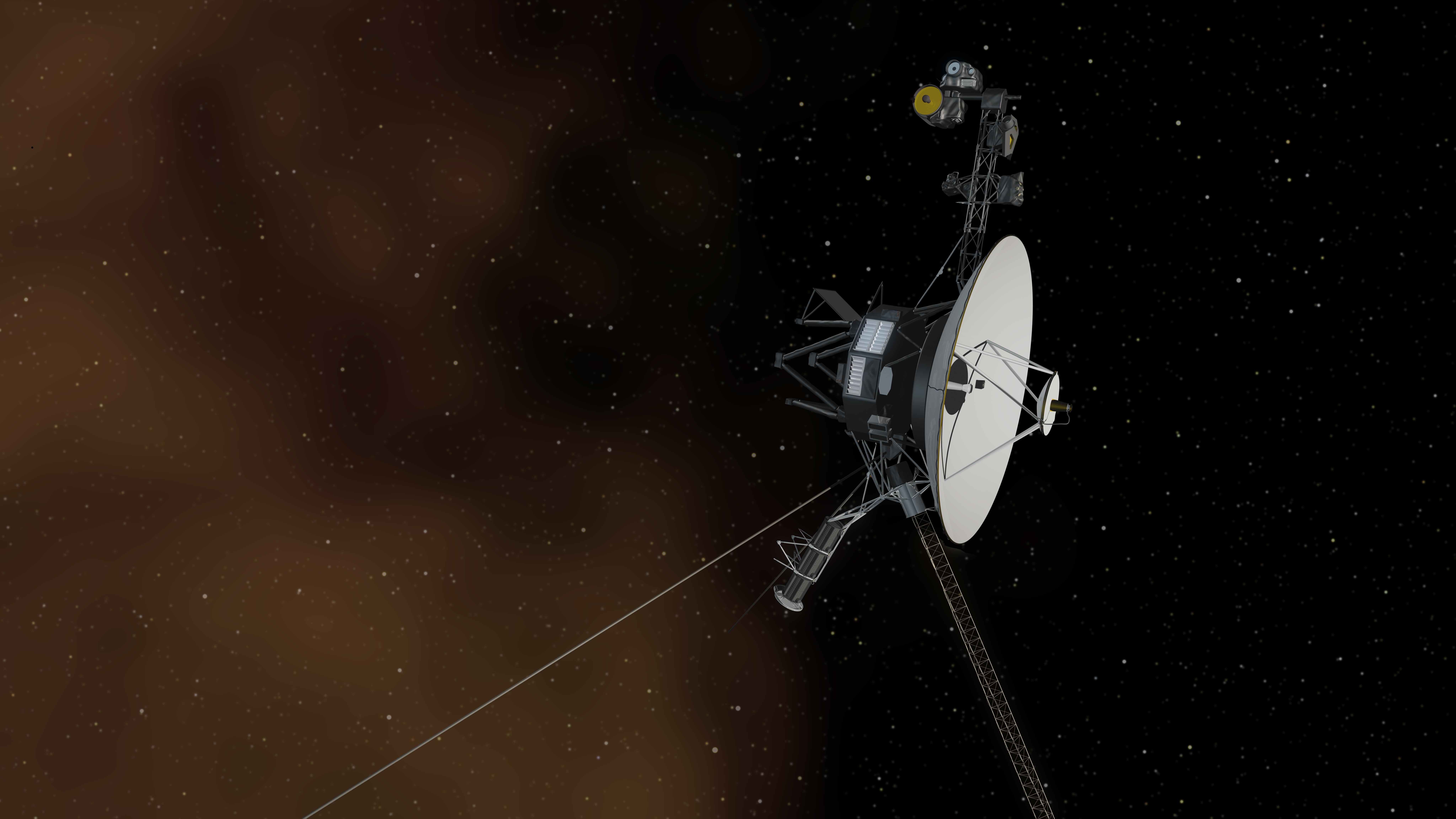 Artist's concept of Voyager 1 entering interstellar space. NASA/JPL-Caltech.