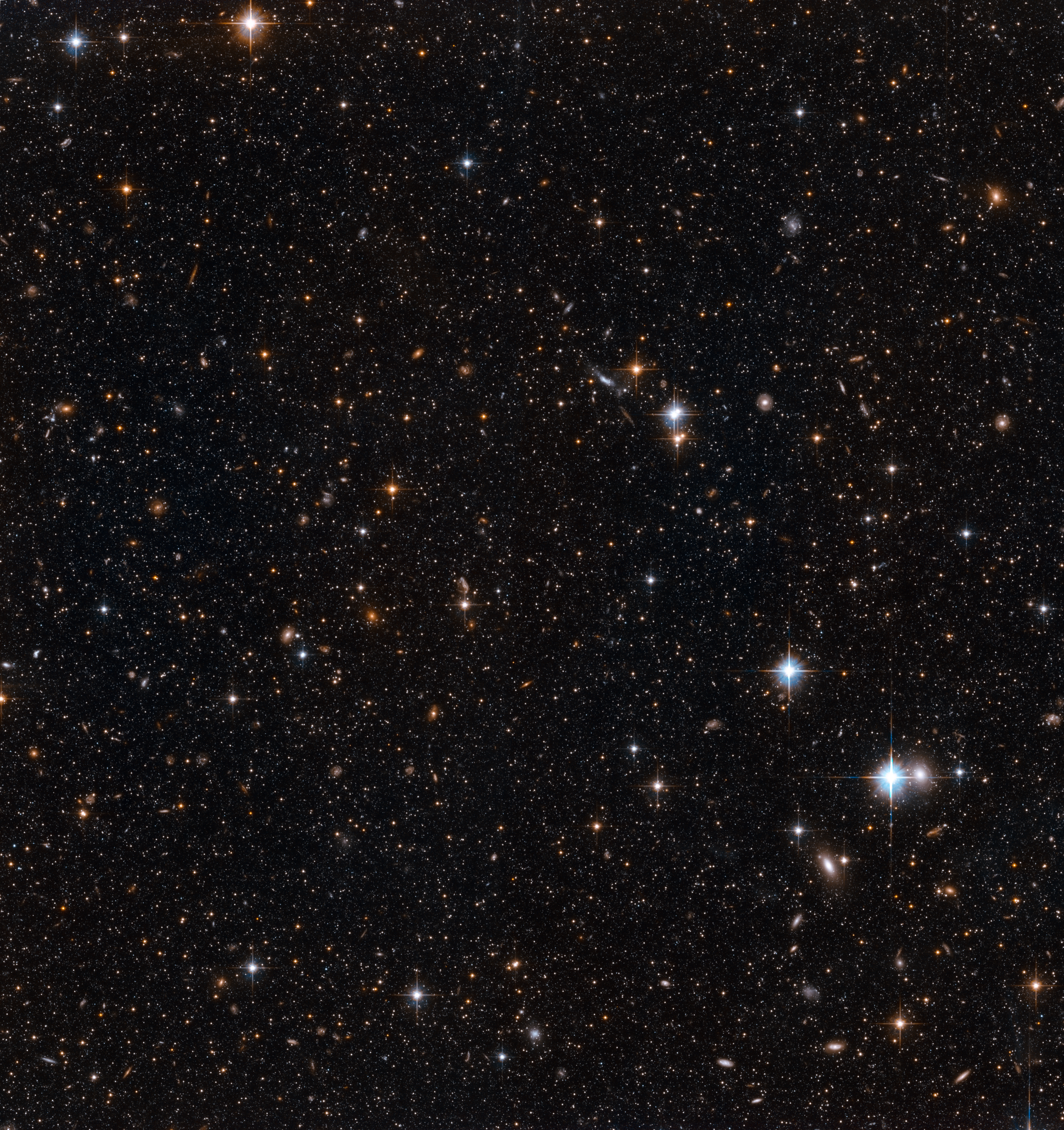 Hubble image resolving individual stars in the Andromeda Galaxy's disc