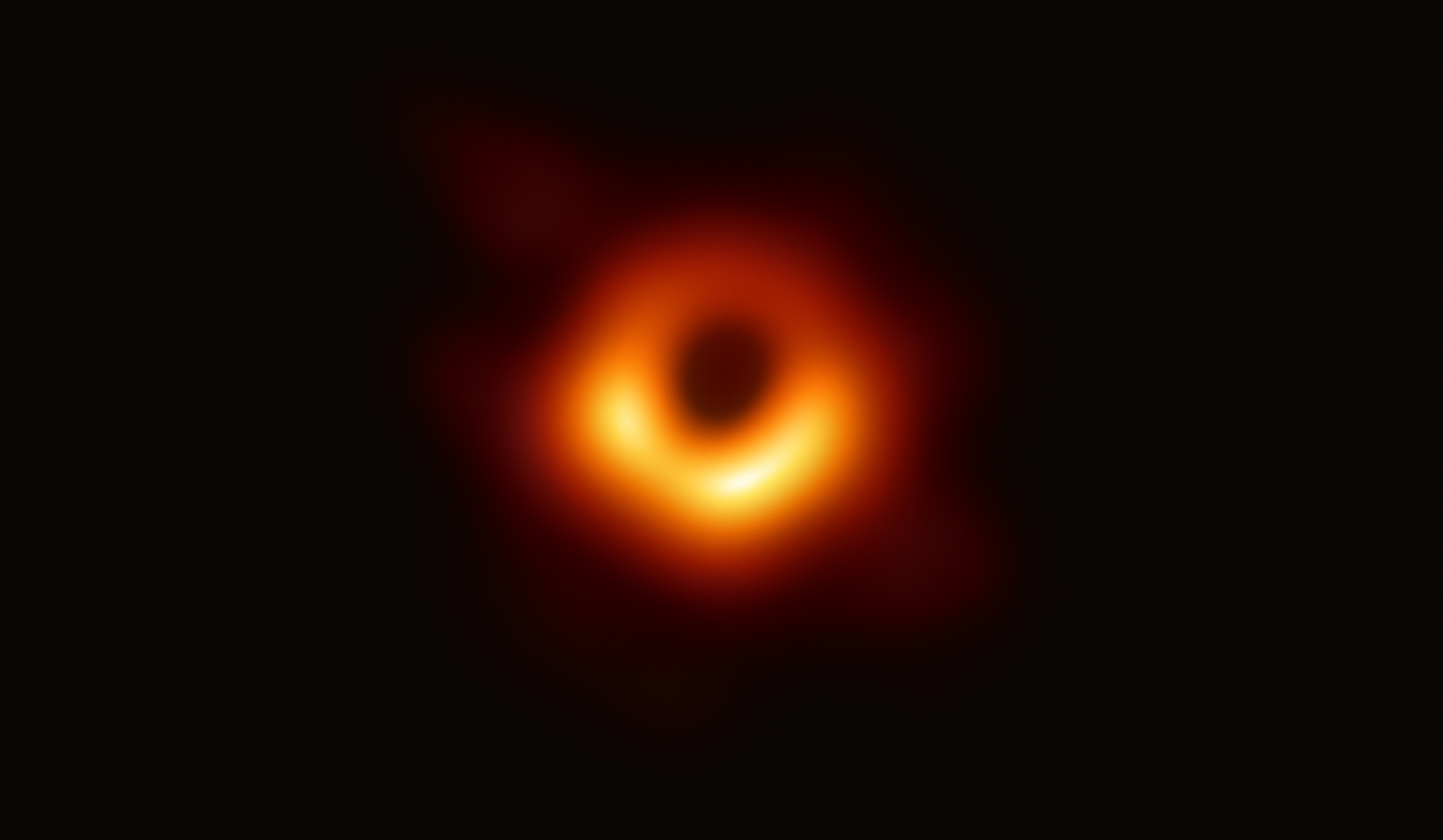 The Event Horizon Telescope image of the black hole in galaxy M87 — a bright ring around a dark shadow