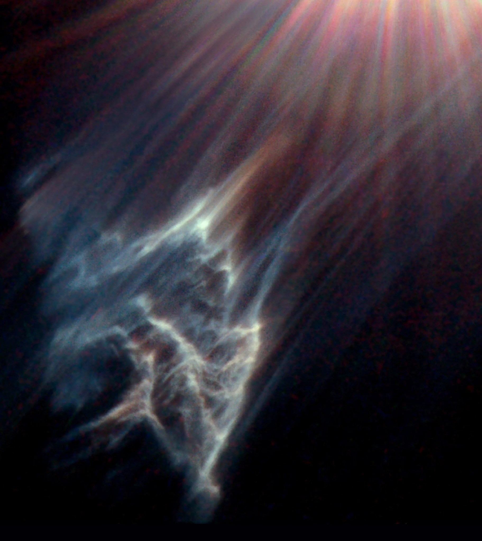 Hubble close-up of interstellar cloud in Pleiades