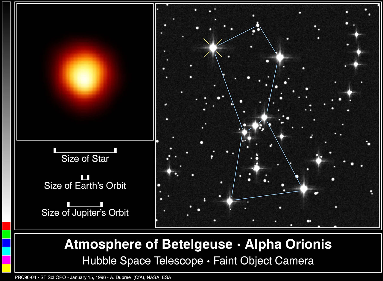 Hubble ultraviolet image of Betelgeuse showing surface structure