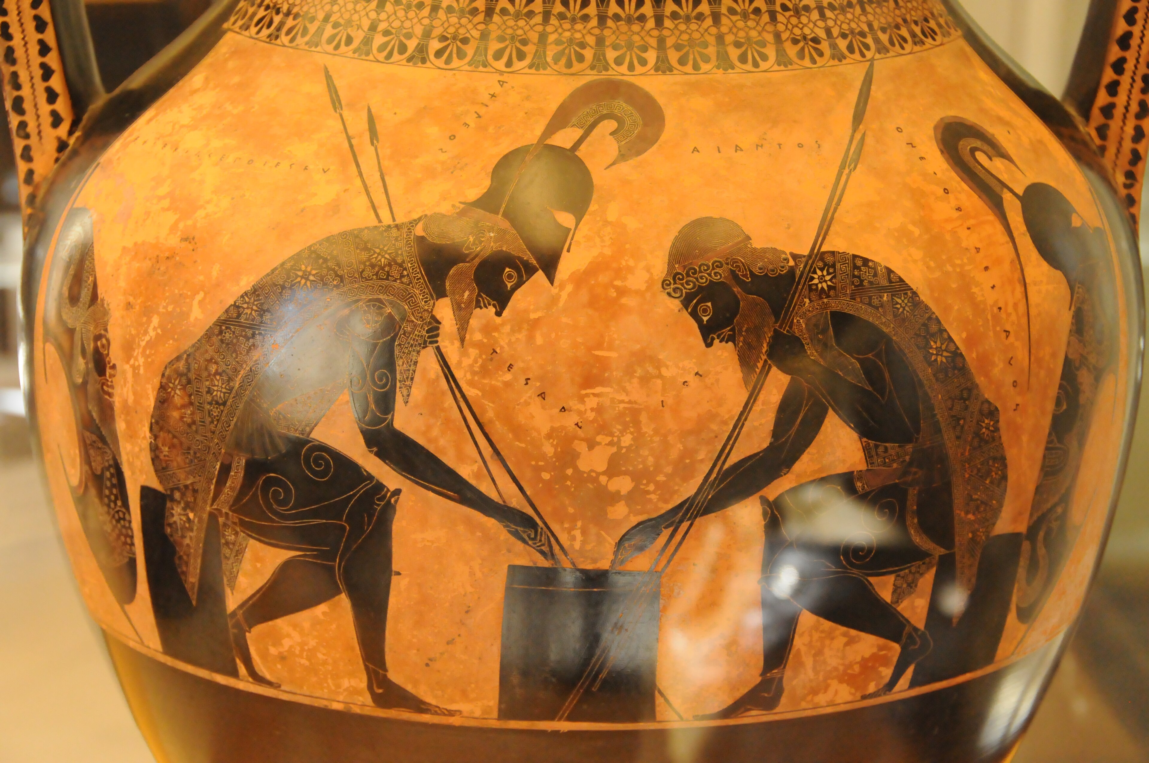 Achilles and Ajax Playing a Game - Exekias (Attic black-figure)