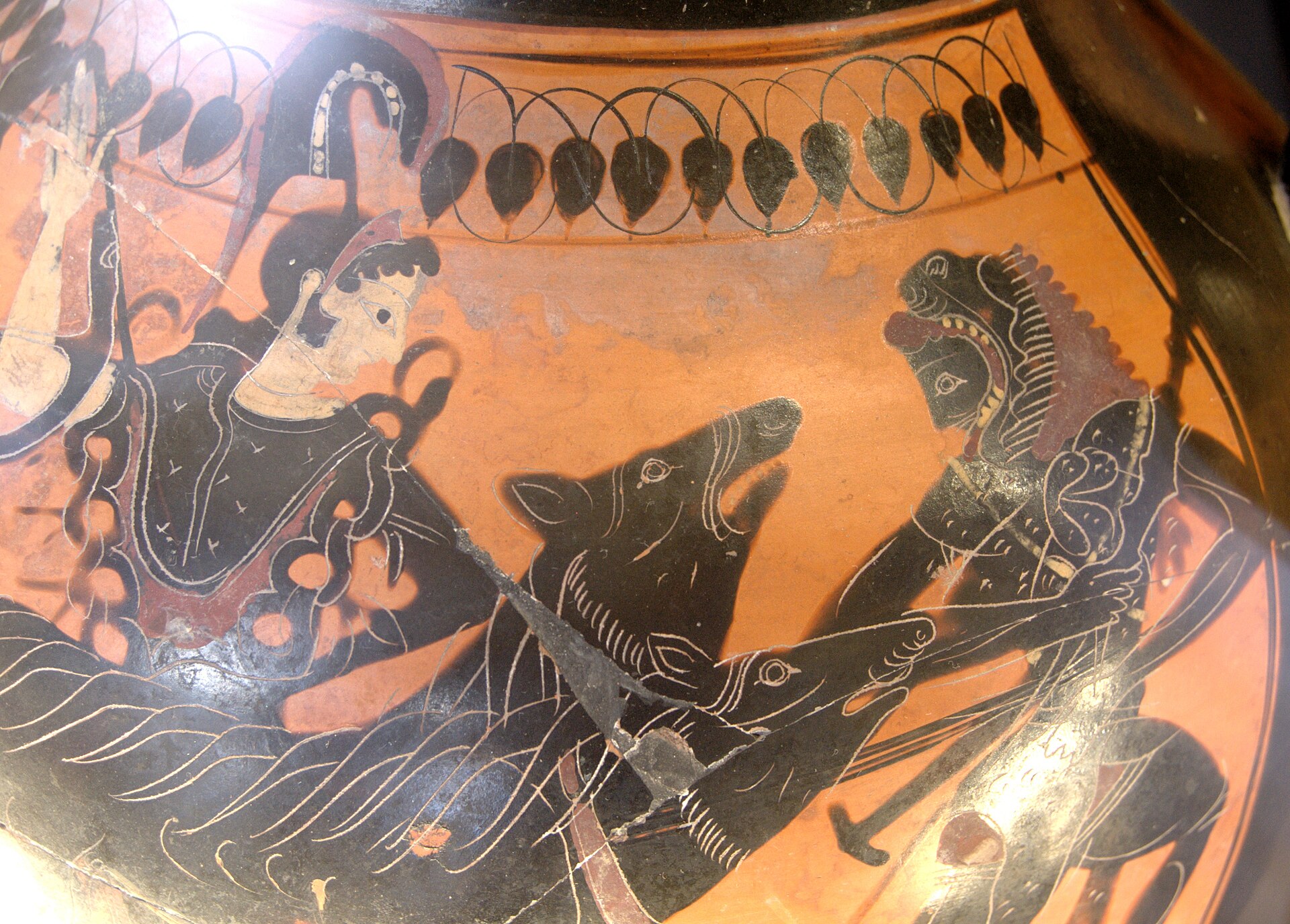 Heracles and Cerberus - Attic black-figure amphora