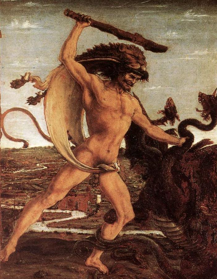 Hercules and the Hydra - Antonio del Pollaiuolo