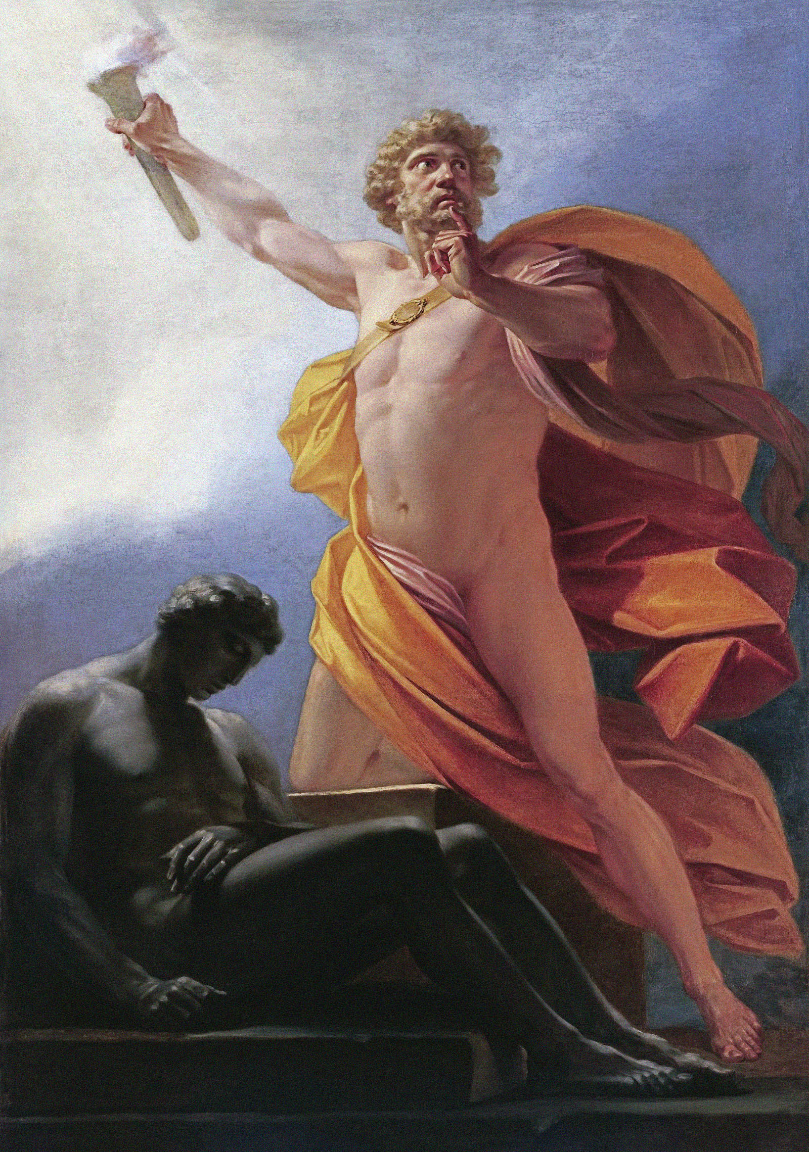 Prometheus Brings Fire to Mankind - Heinrich Füger