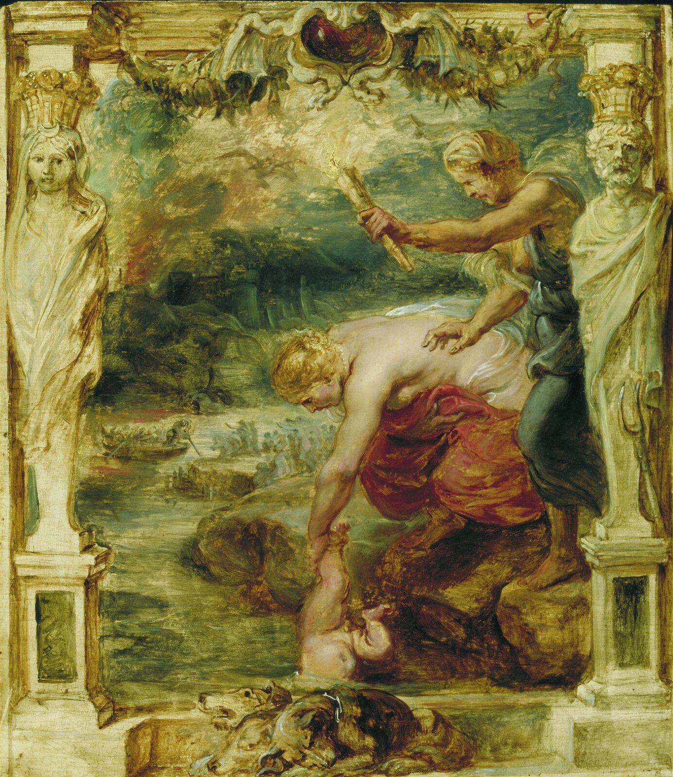 Thetis Dipping Achilles into the Styx - Peter Paul Rubens