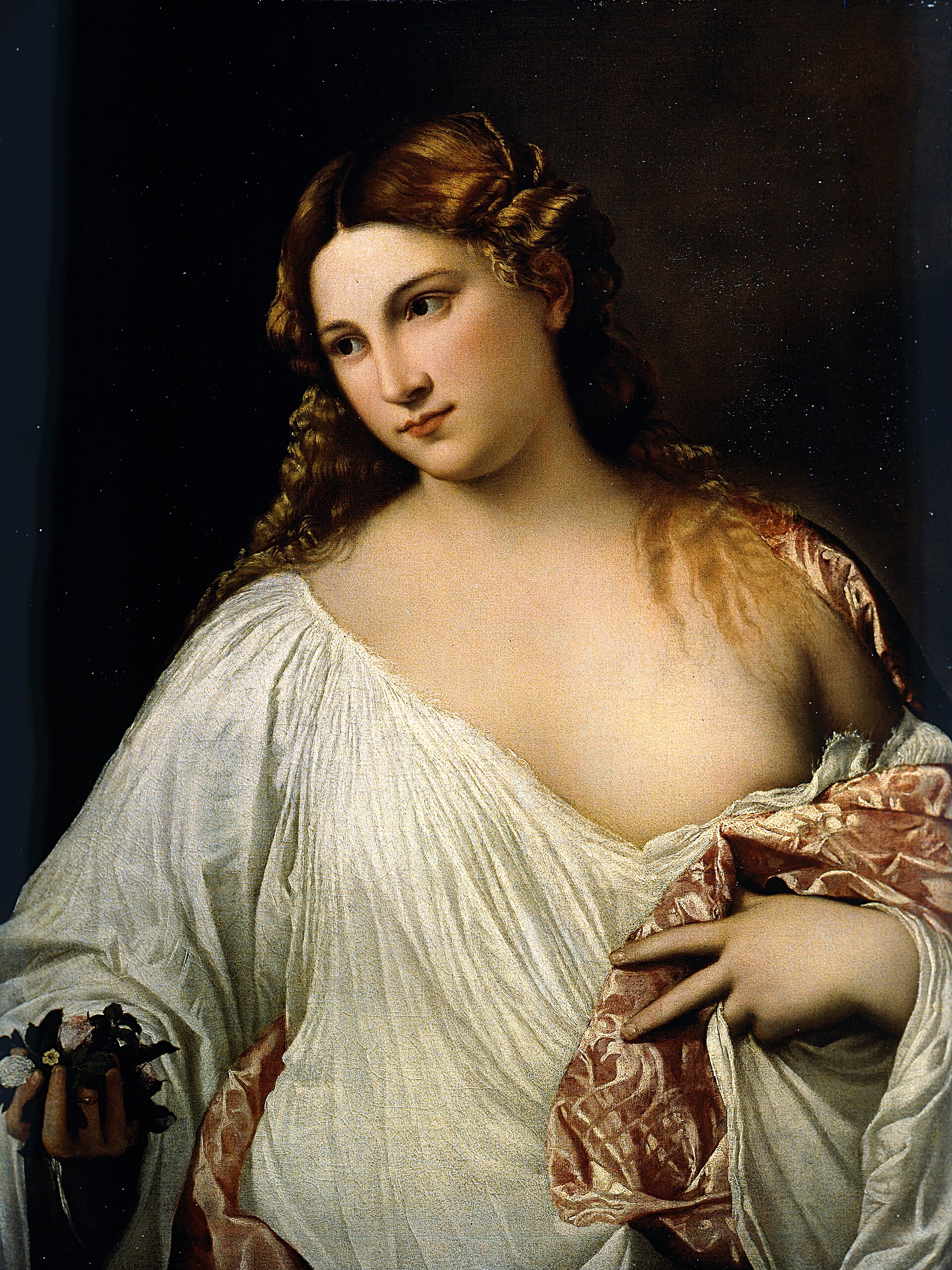 Flora crowned with flowers, goddess of spring