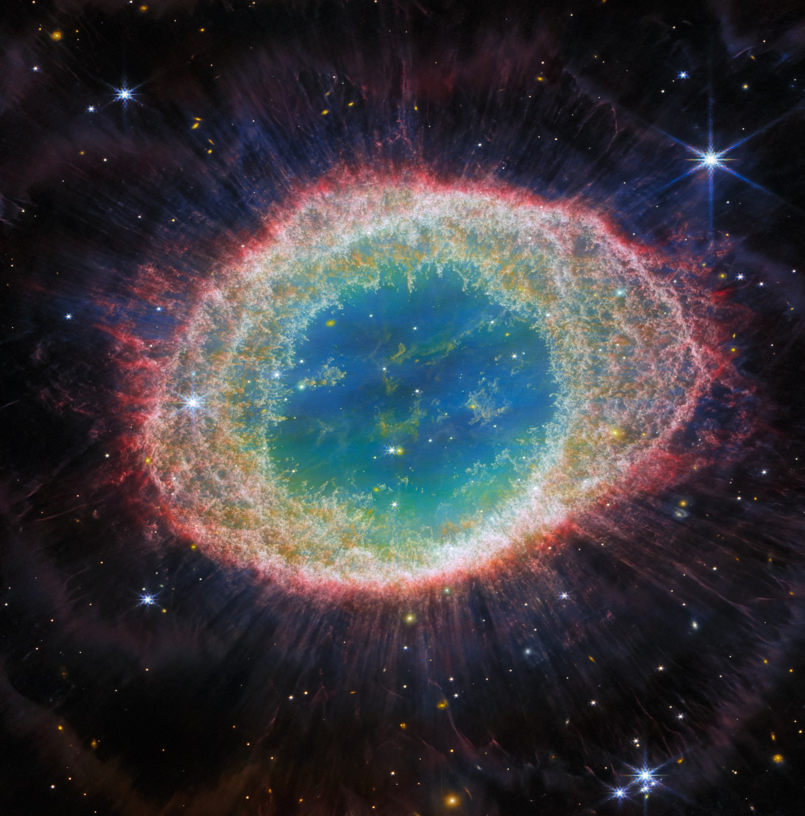 Astronomy — the Ring Nebula (M57) imaged by the James Webb Space Telescope